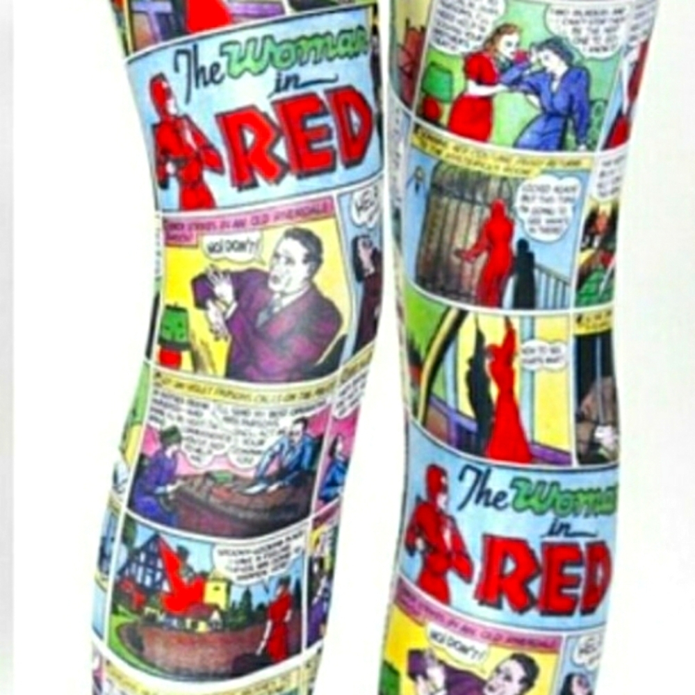 Rare!SALE Blackmilk COMICS WOMAN in RED Leggings sz SMALL